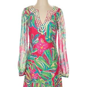 Lilly Pulitzer Shift Dress - Seamus Beaded Neck